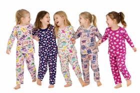 Pijama Manga Longa Menina 100% Algodão Confortável Estampado Pijama Manga Longa Menina 100% Algodão Confortável Estampado