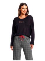Pijama Manga Longa Paulienne 495.69 Feminino Gola Redonda Viscolycra T. 42/50