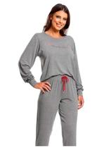 Pijama Manga Longa Paulienne 503.69 Feminino Gola Redonda Viscolycra T. 42/50