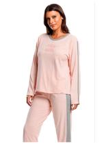 Pijama Manga Longa Paulienne 504.69 Feminino Com Bolso Viscolycra T. 42/50