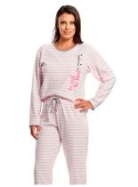 Pijama Manga Longa Paulienne 527.69 Feminino Estampado Algodão T. 42/48 Pijama Manga Longa Paulienne 527.69 Feminino Estampado Algodão T. 42/48