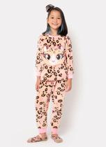 Pijama Manga Longa Soft Infantil Menina Onça Puket