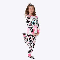 Pijama Manga Longa Teen Menina Vaca Patches Puket 030502307