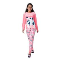 Pijama Manga Longa Viscolycra Feminino Vaca Romântica - Puket Pijama Manga Longa Viscolycra Feminino Vaca Romântica - Puket