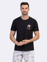 Pijama Manrga Curta Masculino Tom e Jerry Outline Pijama Manrga Curta Masculino Tom e Jerry Outline