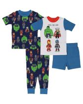 Pijama Marvel Avengers Menino Conjunto de Algodão 4 Peças Tamanho 4T