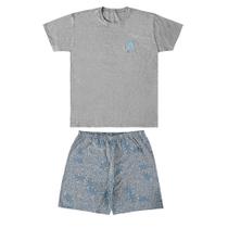 Pijama Masculino Adulto Básico e Fresco Cinza Algodão Malwee Original