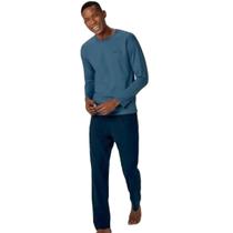 Pijama masculino adulto de algodão blusa e calça malwee