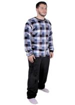 Pijama masculino adulto inverno fleece soft