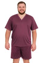 Pijama Masculino Adulto Moderno Manga Curta Gola V Quentinho Macio Confortável Pijama Masculino Adulto Moderno Manga Curta Gola V Quentinho Macio Confortável