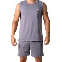 Pijama Masculino Adulto Regata De verão Curto de dormir confotável