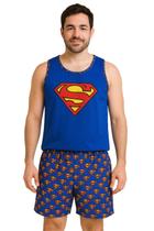 Pijama Masculino Adulto Super Heróis Conjunto Dormir Regata Shorts Curto Personagem Verão Pijama Masculino Adulto Super Heróis Conjunto Dormir Regata Shorts Curto Personagem Verão