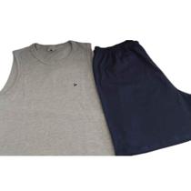 Pijama masculino adulto verão regata com short malwee
