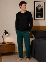 Pijama Masculino Algodão Malha Inverno Manga Longa Adulto Malwee