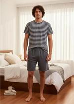 Pijama Masculino Basico Camiseta C/ Short P Ao Gg