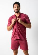 Pijama Masculino Basico Manga Curta Botão Liso Adulto RLC Modas Pijama Masculino Basico Manga Curta Botão Liso Adulto RLC Modas
