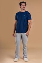 Pijama Masculino Bordado Marinho