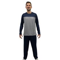 Pijama Masculino Calça e Blusa Manga Longo Conforto