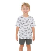 Pijama Masculino Camiseta de Dinossauros e Short - Izitex