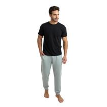 Pijama Masculino Camiseta E Calça De Moletom Felpado - Star