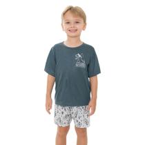 Pijama Masculino Camiseta e Short de Dinossauros - Izitex