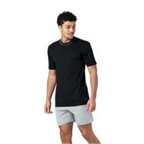 Pijama Masculino Camiseta Short Curto Verão Dormir Adulto Keeper Preto Mescla GG