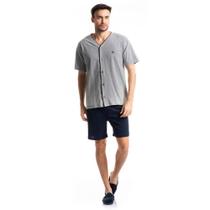Pijama Masculino Curto Aberto Tombini Homem - 3002A Pijama Masculino Curto Aberto Tombini Homem - 3002A