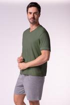 Pijama Masculino Curto Adulto Lupo 28000A Shorts Algodão.