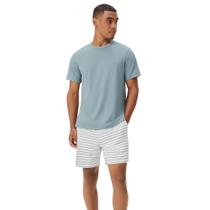 Pijama Masculino Curto Listrado Hering - Algodão Pijama Masculino Curto Listrado Hering - Algodão