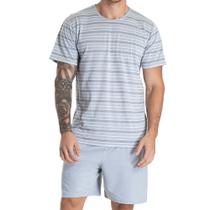 Pijama Masculino Curto Listrado Toque Slepwear 09.02.007