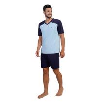 Pijama Masculino Curto Poliamida Azul Aura - 268016