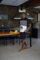 Pijama Masculino Curto Viscolycra Preto/Mescla - 268040