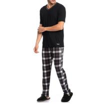 Pijama Masculino Daniela Tombini Lucas Longo Preto - 8478 Pijama Masculino Daniela Tombini Lucas Longo Preto - 8478