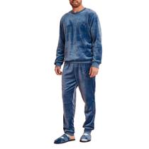 Pijama Masculino Danka Fleece Longo Azul - 012032
