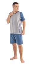 Pijama Masculino de Dormir Tamanho Grande Curto Verão 100% Algodão