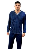 Pijama Masculino De Frio Inverno Blusa manga comprida calça