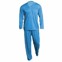 Pijama Masculino de Frio Inverno Manga Longa Cor Lisa