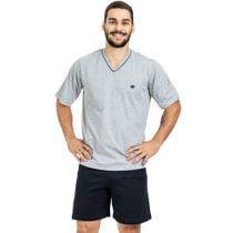Pijama Masculino em Malha de Algodão - Puff - Mescla - P