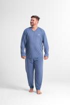 Pijama Masculino Extra Grande Longo Camisa E Calça Plus Sise