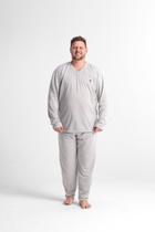 Pijama Masculino Extra Grande Longo Camisa E Calça Plus Sise Pijama Masculino Extra Grande Longo Camisa E Calça Plus Sise