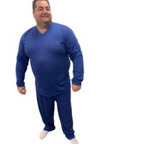 Pijama Masculino Extra Grande Longo Camisa E Calça Plus Sise