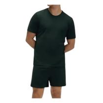 Pijama Masculino Hering MC Malha Verde Escuro - 7C7RWMFEN