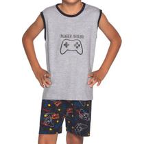 Pijama Masculino Infantil Curto Game Over Lupo