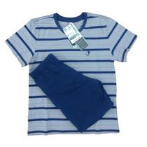 Pijama Masculino Infantil Curto Listrado Íntimo Homem - 05238