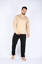 Pijama masculino inverno em malha com manga longa e calça com punho Pijama masculino inverno em malha com manga longa e calça com punho
