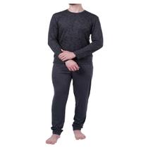 Pijama Masculino Lezi Gráfico Cinza Escuro - 3009 Pijama Masculino Lezi Gráfico Cinza Escuro - 3009