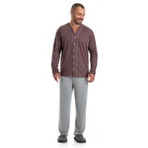 Pijama Masculino Longo Aberto - 08.02.013 Bordo