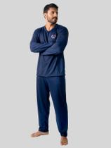 Pijama Masculino Longo Básico Manga Longa Para Dormir RLC Modas