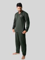 Pijama Masculino Longo Básico Manga Longa Para Dormir RLC Modas