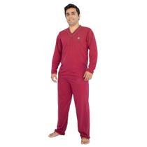 Pijama Masculino Longo Liso Inverno Adulto